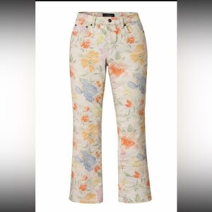 Lauren Ralph Lauren Floral Modern Straight Ankle Jeans Size 10